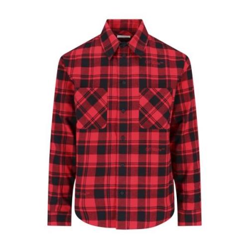 Off White Casual Shirts Red, Herr