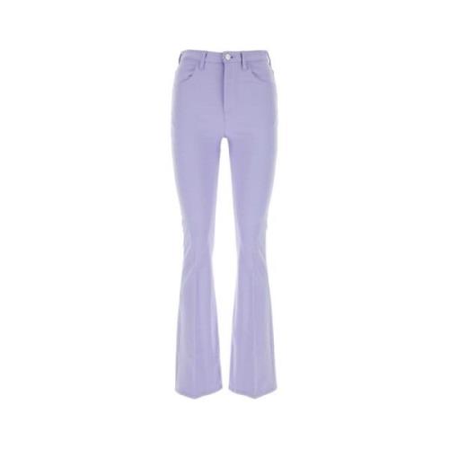 Marni Lila Slim-Fit Stretch Jerseybyxa Purple, Dam