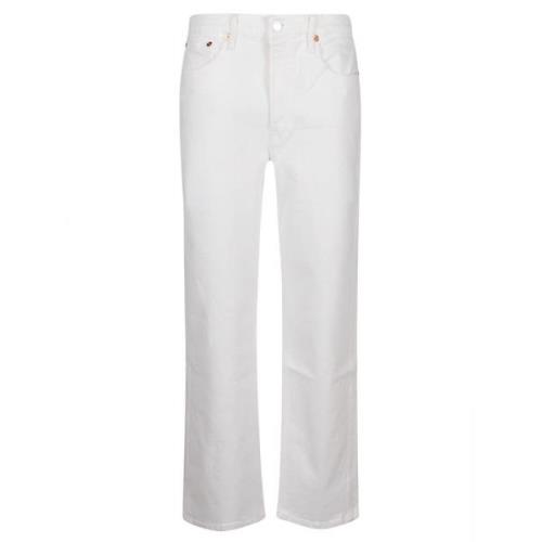 Re/Done Straight Jeans White, Dam