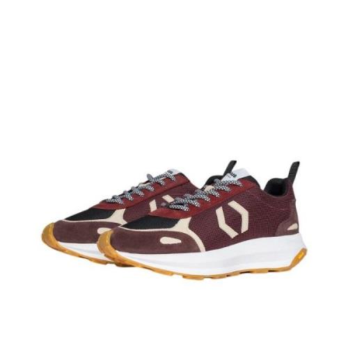 Mikakus Barcelona Monokromatiska Cross Garnet Sneakers Red, Unisex