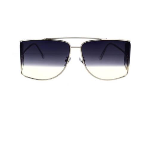 Retrosuperfuture 2Tone Black Solglasögon med Geometrisk Design Gray, U...