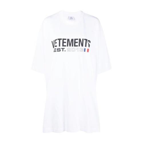 Vetements T-shirts och polos vit White, Dam