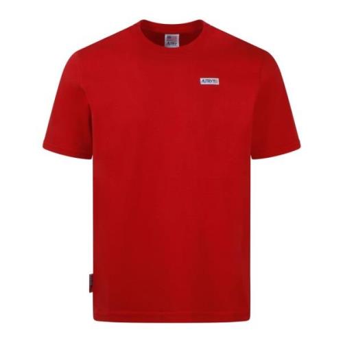 Autry Logo Icon Bomull T-Shirt Red, Herr