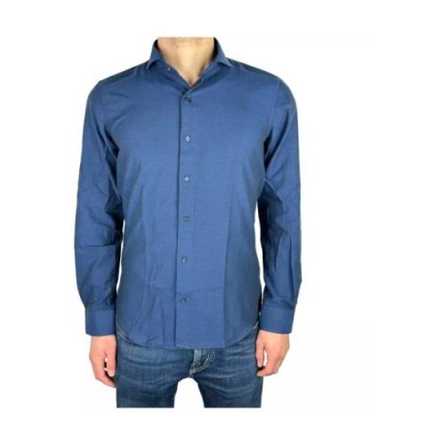 Made in Italia Blå Skjorta - Stilfull och Bekväm Blue, Herr
