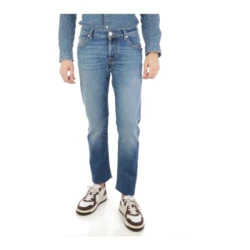 Jacob Cohën Slim-fit Tryckt Logga Jeans Blue, Herr