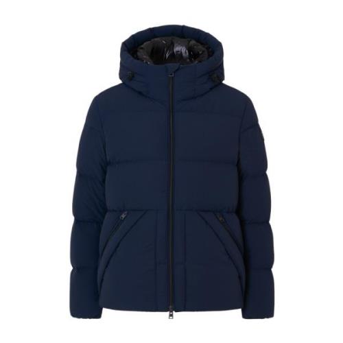 Woolrich Blå Vadderad Dunjacka för Män Blue, Herr