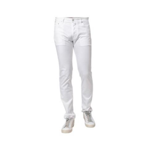 Jacob Cohën Vita Bomullskanvas Slim-Fit Jeans White, Herr