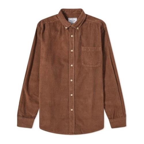 Portuguese Flannel Lobo Brun Corduroy Skjorta Brown, Herr