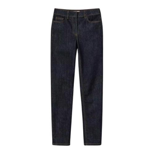 Twinset Skinny Jeans i Mörk Denim Blue, Dam