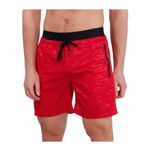 Iceberg Stiliga Boardshorts Red, Herr