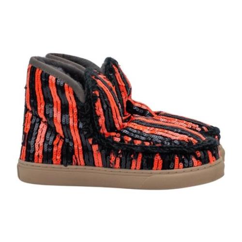 Mou Randig Sequins Eskimo Sneaker Orange, Dam