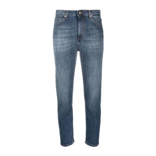 Dondup Mid Rise Skinny Jeans Blue, Dam