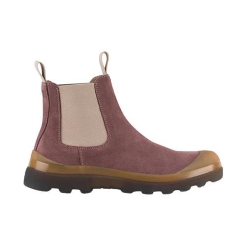 Panchic Beatle Boot Suede Brownrose Pink, Dam