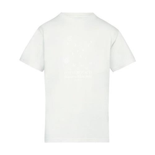 Maison Margiela Numeric Logo Crew-neck T-shirts och Polos White, Dam