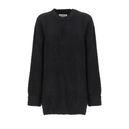 Maison Margiela Rundhalsad stickad tröja Black, Dam