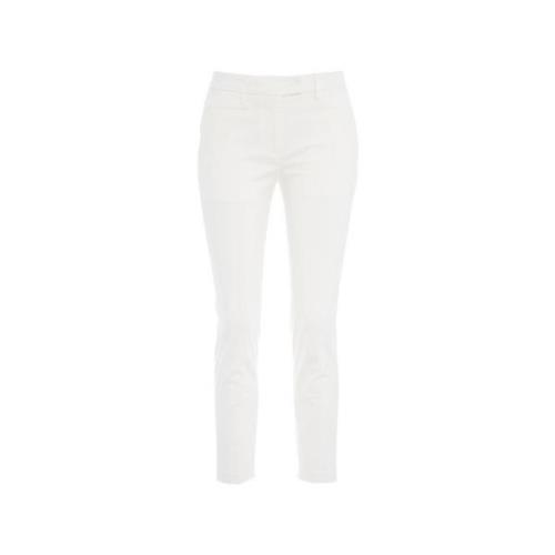 Dondup Skinny Jeans med Logo Detaljer White, Dam