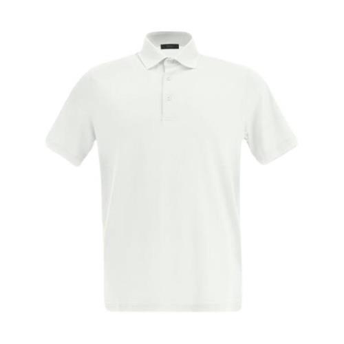 Herno Klassisk Polo Shirt för Män White, Herr