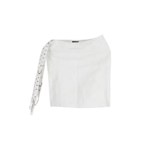 Versace Pre-owned Förägda Bomull Shorts-Kjolar White, Dam