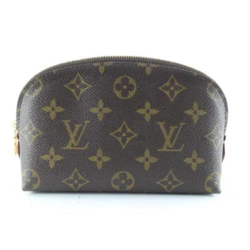 Louis Vuitton Vintage Vintage Brun Tyg Kosmetisk Väska Brown, Dam