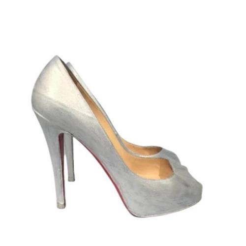 Christian Louboutin Pre-owned Pre-owned Läder klackskor Gray, Dam