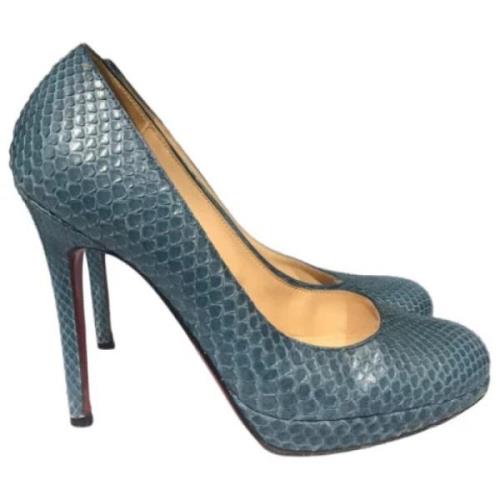 Christian Louboutin Pre-owned Pre-owned Läder klackskor Blue, Dam