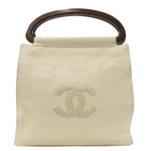 Chanel Vintage Förhandsägd Vit Läder Chanel Väska White, Dam