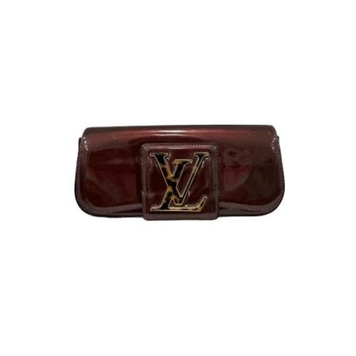 Louis Vuitton Vintage Burgundy Animal Print Sobe Clutch Brown, Dam