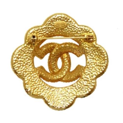 Chanel Vintage Begagnade Metall Smycken Yellow, Unisex