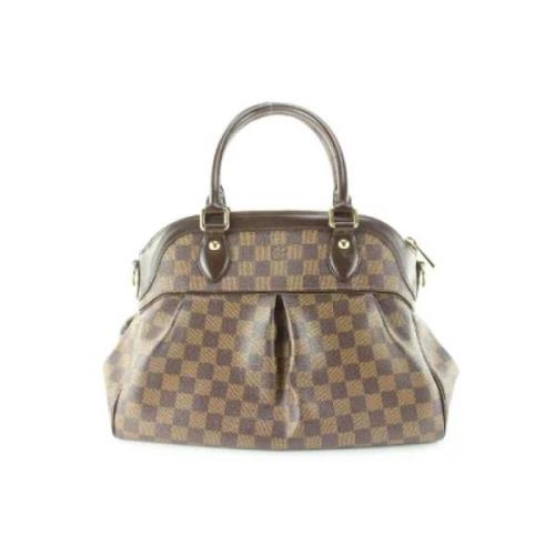 Louis Vuitton Vintage Brun Läder Louis Vuitton Väska Brown, Dam