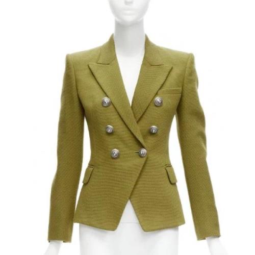 Balmain Pre-owned Pre-owned Tyg ytterklder Green, Dam