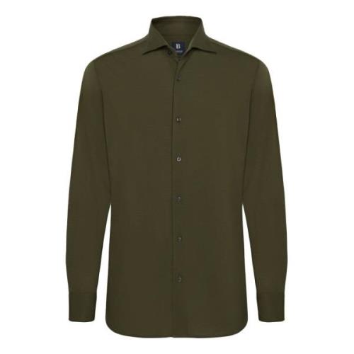 Boggi Milano B Jersey Pique Polo Shirt Regular Fit Green, Herr