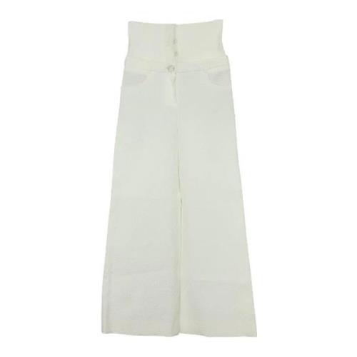 Chanel Vintage Tidlösa vita byxor med hög midja White, Dam