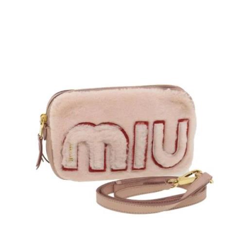 Miu Miu Pre-owned Pre-owned Canvas axelremsvskor Pink, Dam