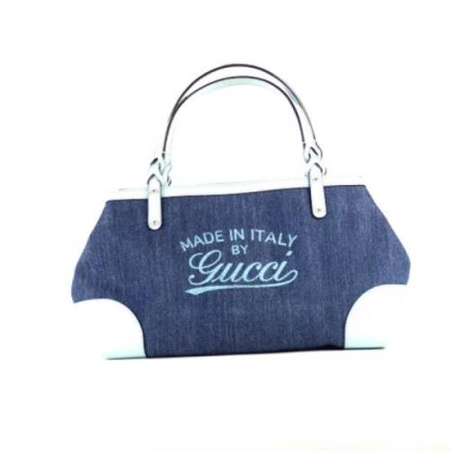 Gucci Vintage Begagnad Blå Denim Gucci väska Blue, Dam