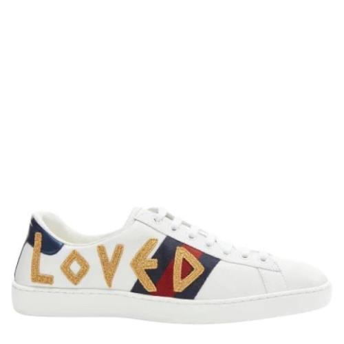 Gucci Vintage Pre-owned Läder sneakers White, Dam