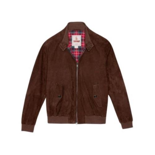 Baracuta Klassisk Suede Harrington Jacka Brown, Herr