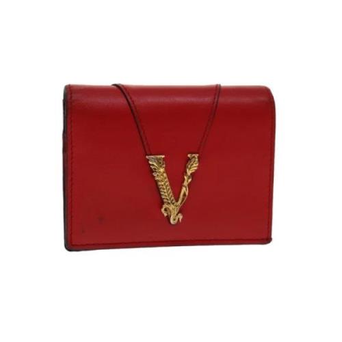 Versace Pre-owned Pre-owned Läder plnbcker Red, Dam