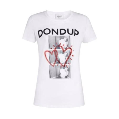 Dondup Klassisk T-Shirt White, Dam