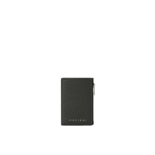 Orciani Mjuk läderplånbok med RFID-skydd Black, Dam