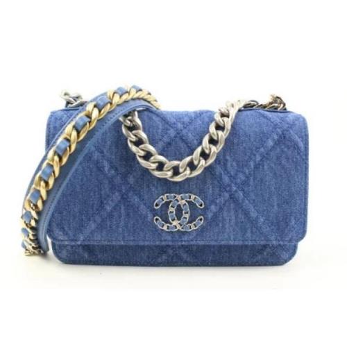 Chanel Vintage Andrahands Axelväska Blue, Dam