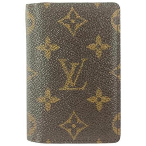 Louis Vuitton Vintage Canvas Plånböcker, Begagnade, Mi0077 Brown, Dam