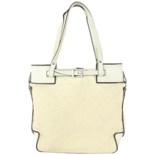 Gucci Vintage Vintage Shoppingväska Beige, Dam