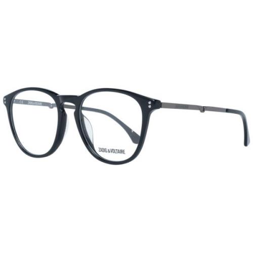 Zadig & Voltaire Svarta runda herrglasögon Black, Herr