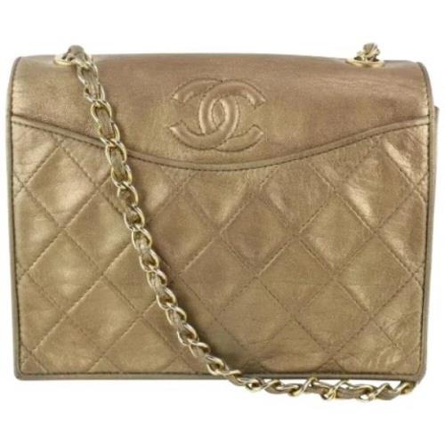 Chanel Vintage Andrahands Crossbodyväska Brown, Dam