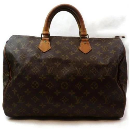 Louis Vuitton Vintage Vintage Monogram Speedy 35 Handväska Brown, Dam