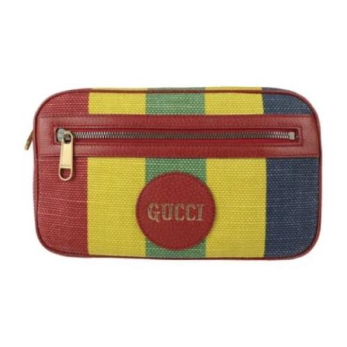 Gucci Vintage Begagnad Flerfärgad Canvas Bältesväska Multicolor, Dam