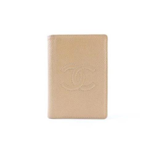 Chanel Vintage Vintage Canvas Pl?nböcker Beige, Dam