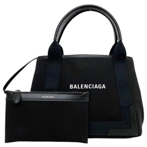 Balenciaga Vintage Begagnad Svart Canvas Cabas Black, Dam