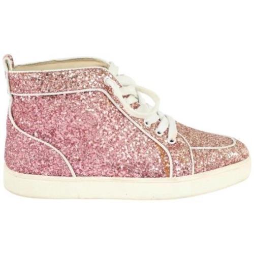 Christian Louboutin Pre-owned Pre-owned Canvas sneakers Pink, Dam