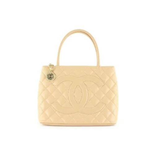 Chanel Vintage Vintage Läderväskor Beige, Dam